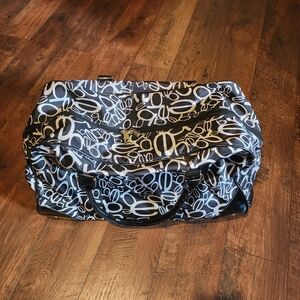 bebe Black and White Travel Bag